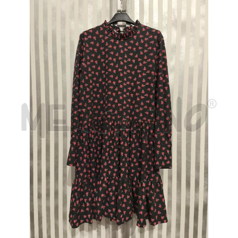 VESTITO DONNA MARIUCCIA NERO FIORI ROSSI | Mercatino dell'Usato Campobasso 1