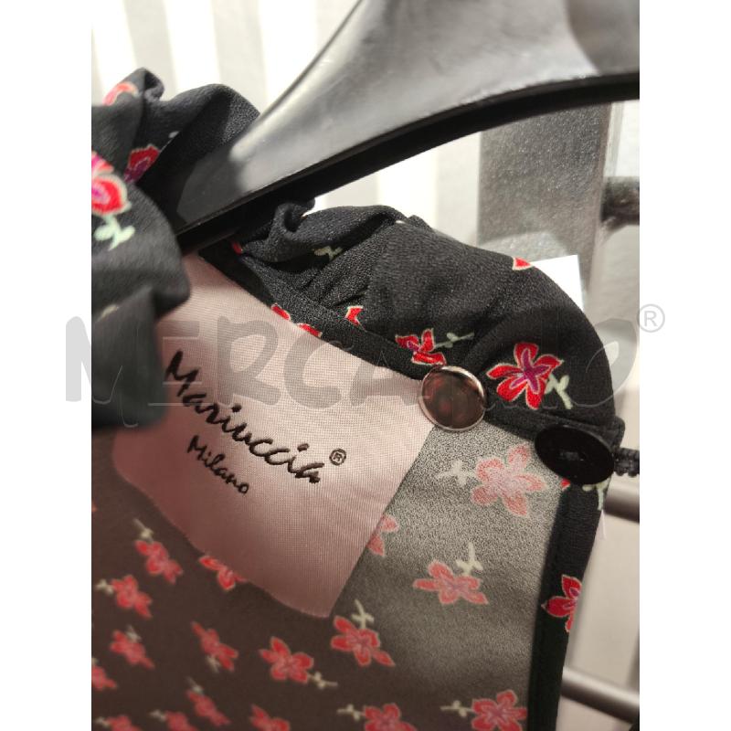VESTITO DONNA MARIUCCIA NERO FIORI ROSSI | Mercatino dell'Usato Campobasso 2