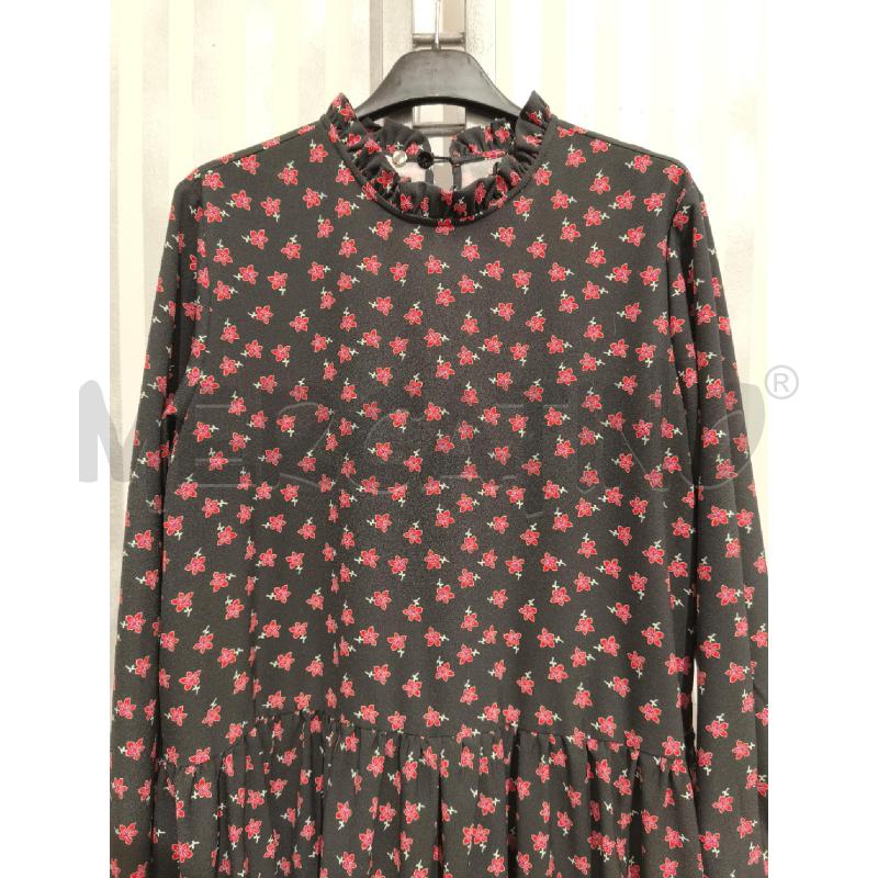 VESTITO DONNA MARIUCCIA NERO FIORI ROSSI | Mercatino dell'Usato Campobasso 3