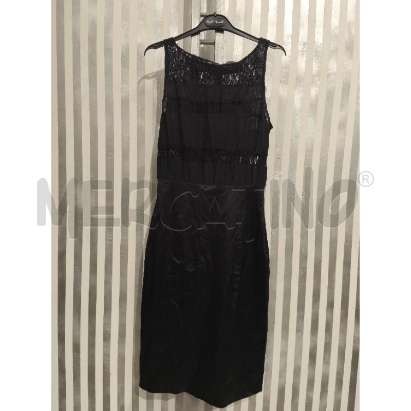 VESTITO DONNA MAX E CO NERO SATINATO FASCE IN PIZZO | Mercatino dell'Usato Campobasso 1