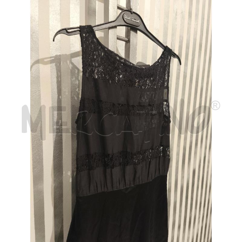 VESTITO DONNA MAX E CO NERO SATINATO FASCE IN PIZZO | Mercatino dell'Usato Campobasso 2