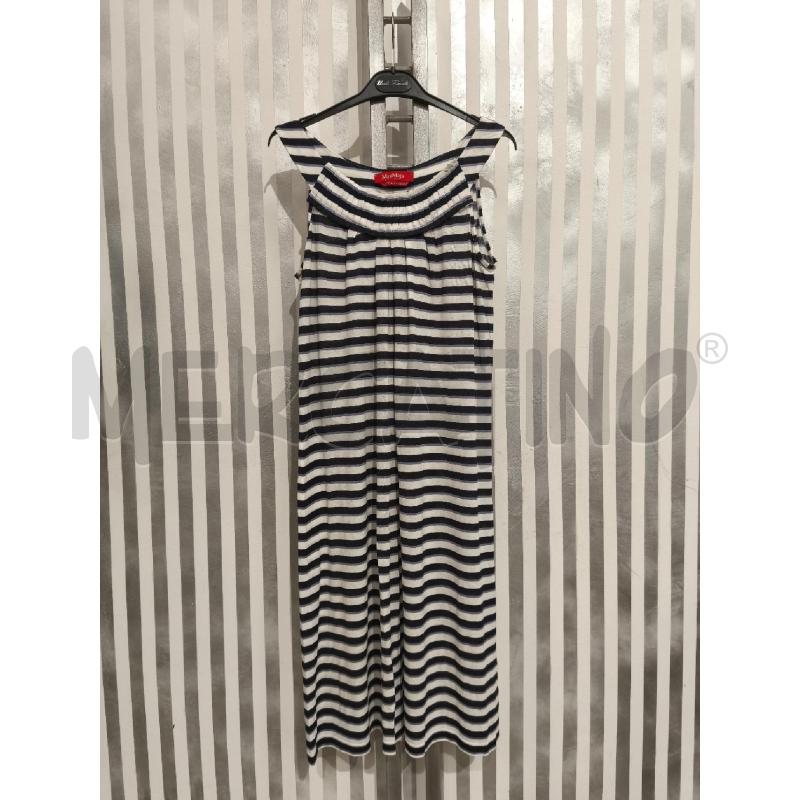 VESTITO DONNA MAX MARA BIANCO RIGHE ORIZZ INDACONERE | Mercatino dell'Usato Campobasso 1