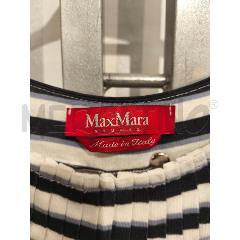 VESTITO DONNA MAX MARA BIANCO RIGHE ORIZZ INDACONERE | Mercatino dell'Usato Campobasso 2