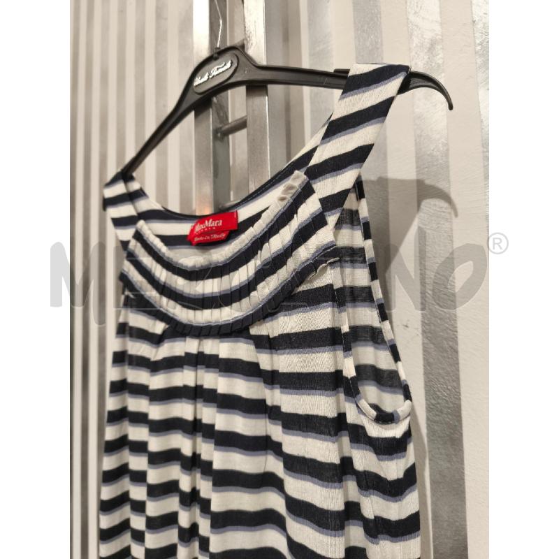 VESTITO DONNA MAX MARA BIANCO RIGHE ORIZZ INDACONERE | Mercatino dell'Usato Campobasso 3