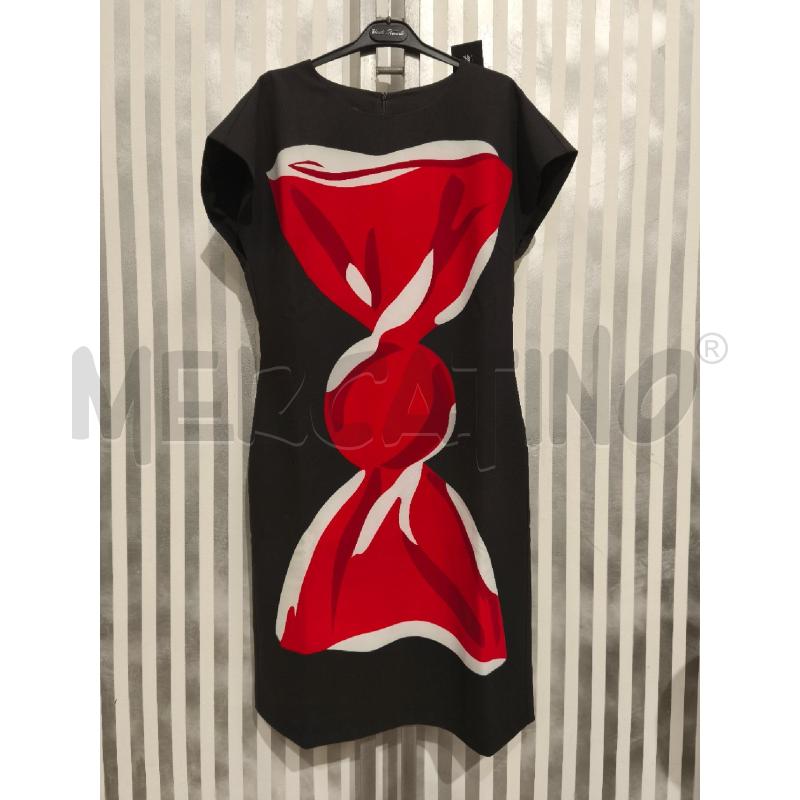 VESTITO DONNA MOSCHINO BOUTIQUE NERO FIOCCO ROSSO | Mercatino dell'Usato Campobasso 1