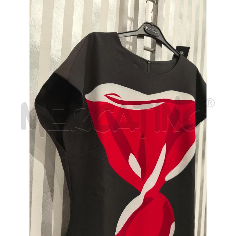 VESTITO DONNA MOSCHINO BOUTIQUE NERO FIOCCO ROSSO | Mercatino dell'Usato Campobasso 3