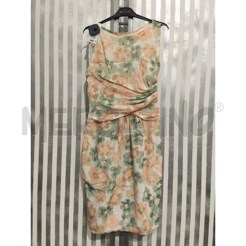 VESTITO DONNA MOSCHINO CHEAPANDCHIC 100SETA BIANCO FIORI VERDI ARANCIO | Mercatino dell'Usato Campobasso 1