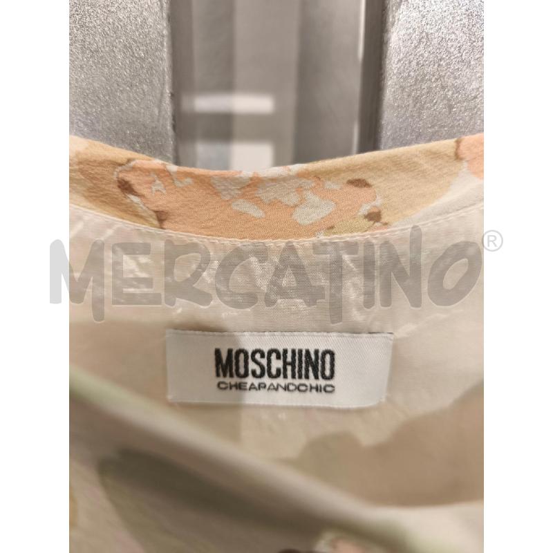 VESTITO DONNA MOSCHINO CHEAPANDCHIC 100SETA BIANCO FIORI VERDI ARANCIO | Mercatino dell'Usato Campobasso 2