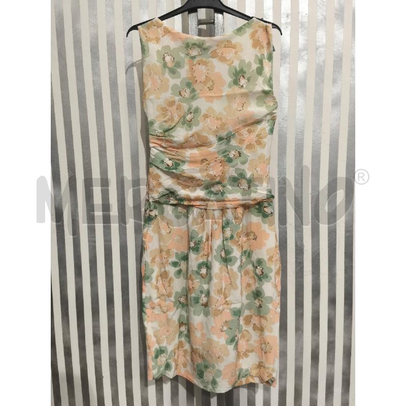VESTITO DONNA MOSCHINO CHEAPANDCHIC 100SETA BIANCO FIORI VERDI ARANCIO | Mercatino dell'Usato Campobasso 5