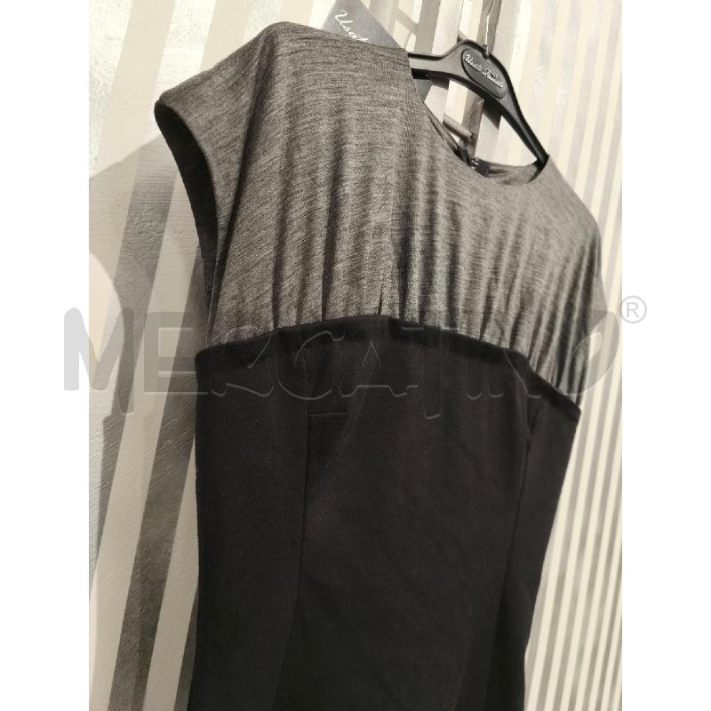 VESTITO DONNA MOSCHINO TUBINO NERO SPALLE GRIGIE | Mercatino dell'Usato Campobasso 4