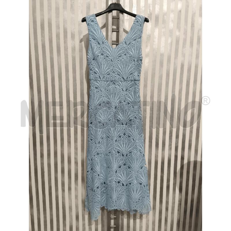VESTITO DONNA MOTIVI CELESTE PIZZO FODERATO | Mercatino dell'Usato Campobasso 1