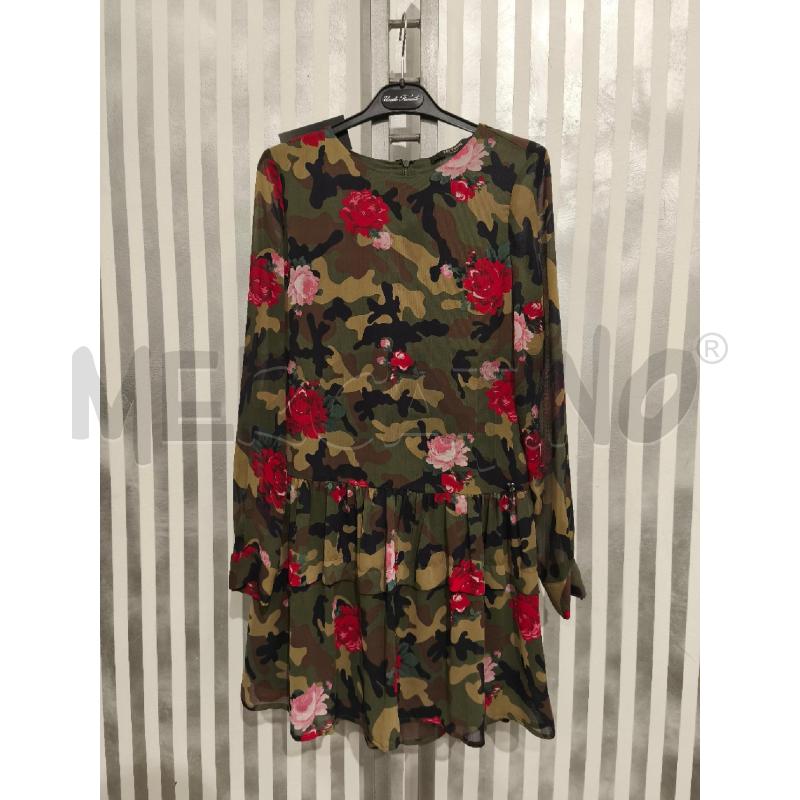 VESTITO DONNA MY TWIN TWINSET VERDE MILITARE FIORI | Mercatino dell'Usato Campobasso 1