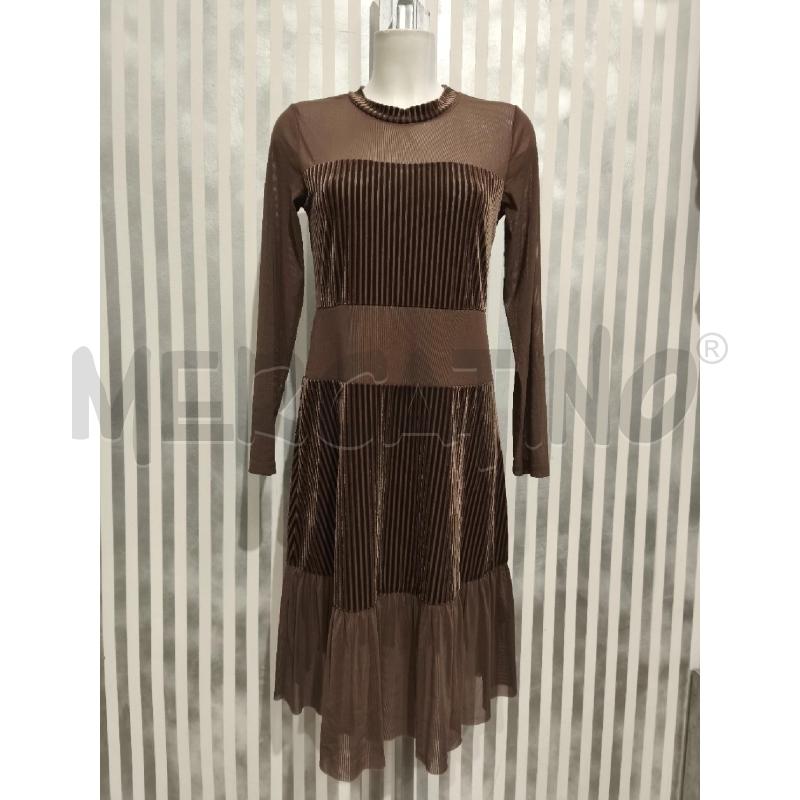 VESTITO DONNA NU DENMARK MARRONE COSTINE E TRASPARENZE | Mercatino dell'Usato Campobasso 1