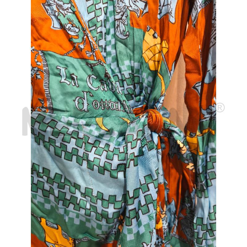 VESTITO DONNA OTTOD'AME CHEMISIER CELESTE PETROLIO MARRONCINO | Mercatino dell'Usato Campobasso 3