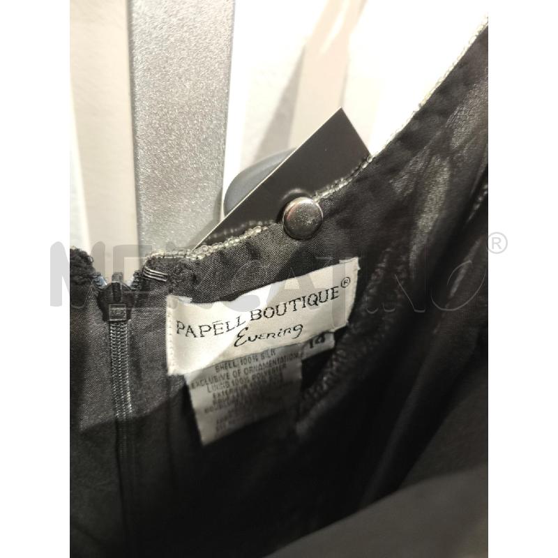 VESTITO DONNA PAPELL BOUTIQUE EVENING NERO PAILLETTES E PERLINE SILVER | Mercatino dell'Usato Campobasso 5