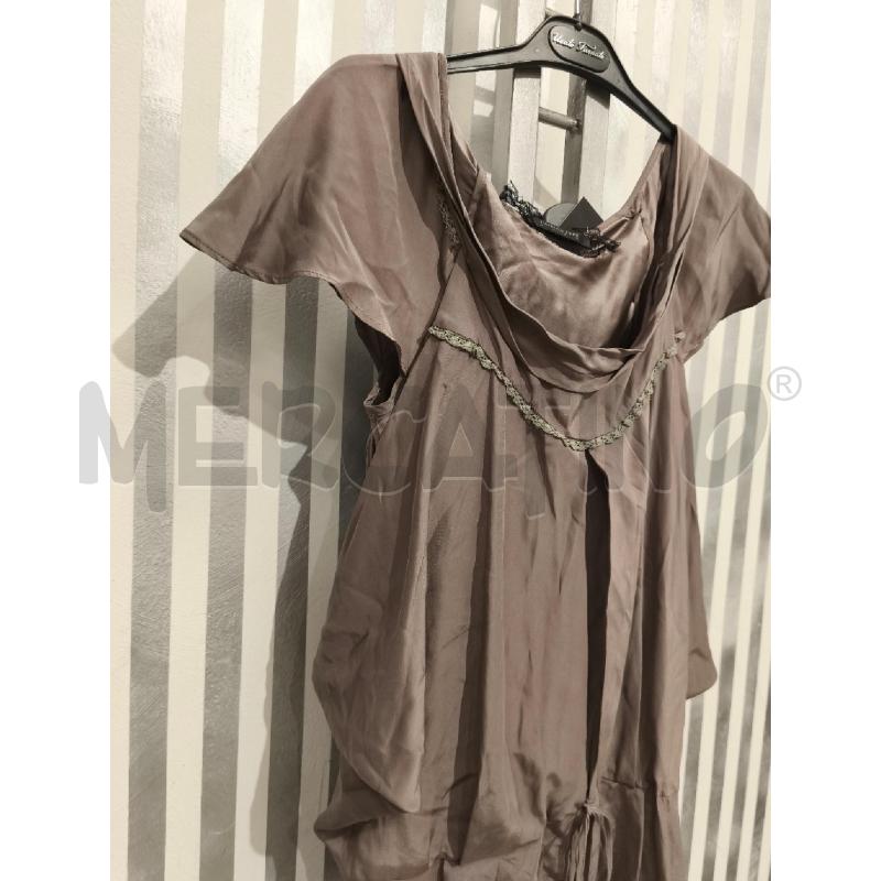VESTITO DONNA PATRIZIA PEPE 100SETA TORTORA SATINATO | Mercatino dell'Usato Campobasso 4