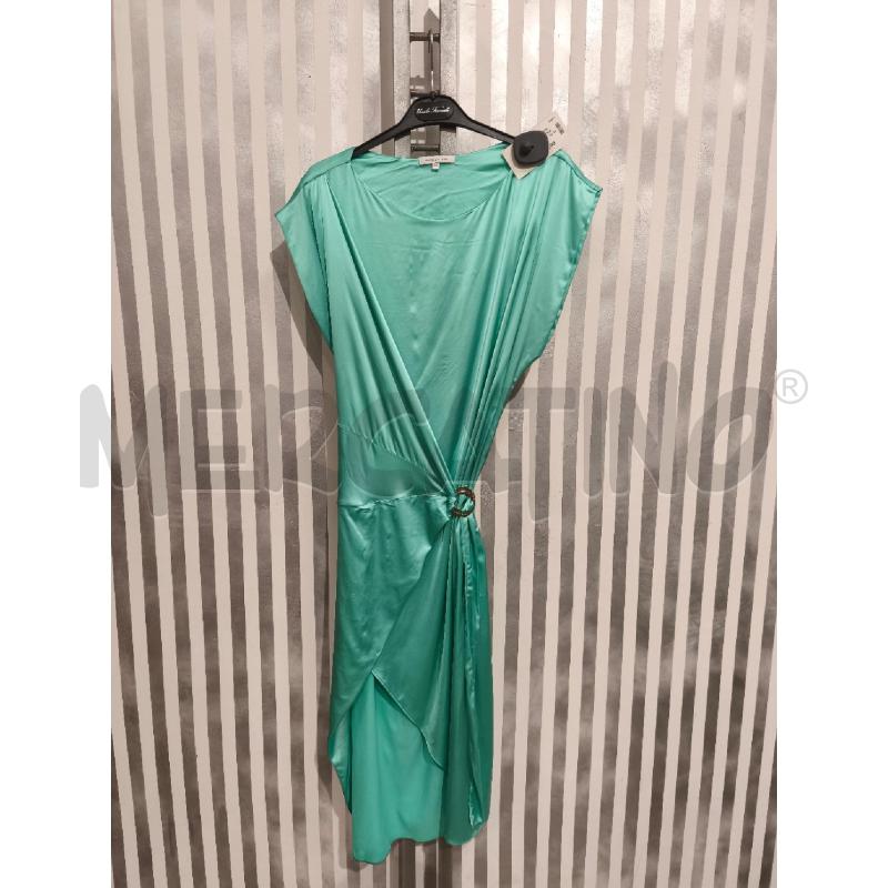 VESTITO DONNA PATRIZIA PEPE ACQUAMARINA SATINATO | Mercatino dell'Usato Campobasso 1