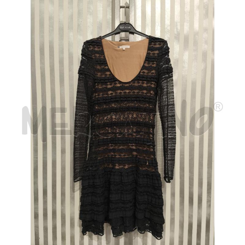 VESTITO DONNA PATRIZIA PEPE BEIGE PIZZO NERO | Mercatino dell'Usato Campobasso 1