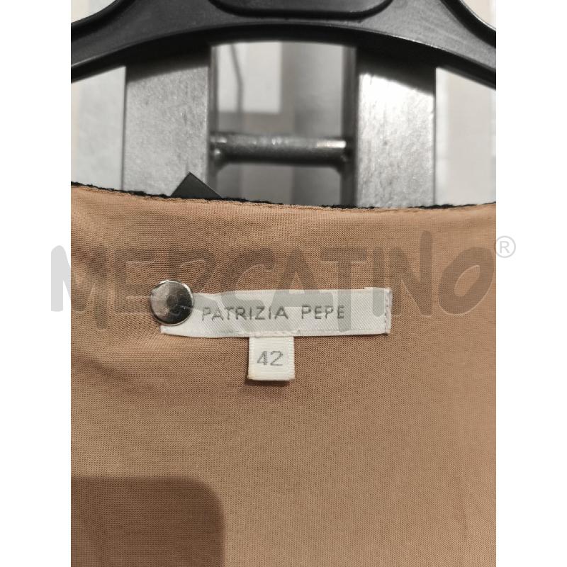 VESTITO DONNA PATRIZIA PEPE BEIGE PIZZO NERO | Mercatino dell'Usato Campobasso 2
