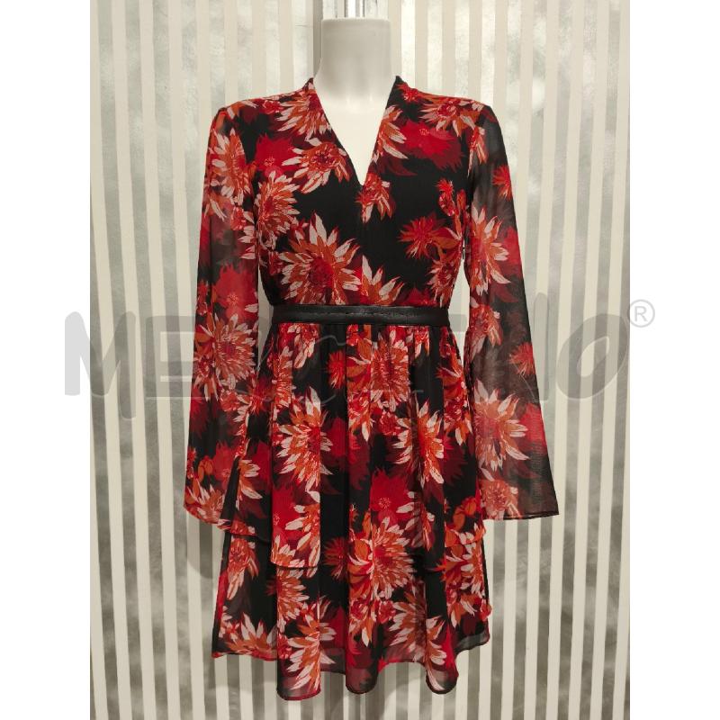 VESTITO DONNA PATRIZIA PEPE NERO FIORI ARANCIONI | Mercatino dell'Usato Campobasso 1