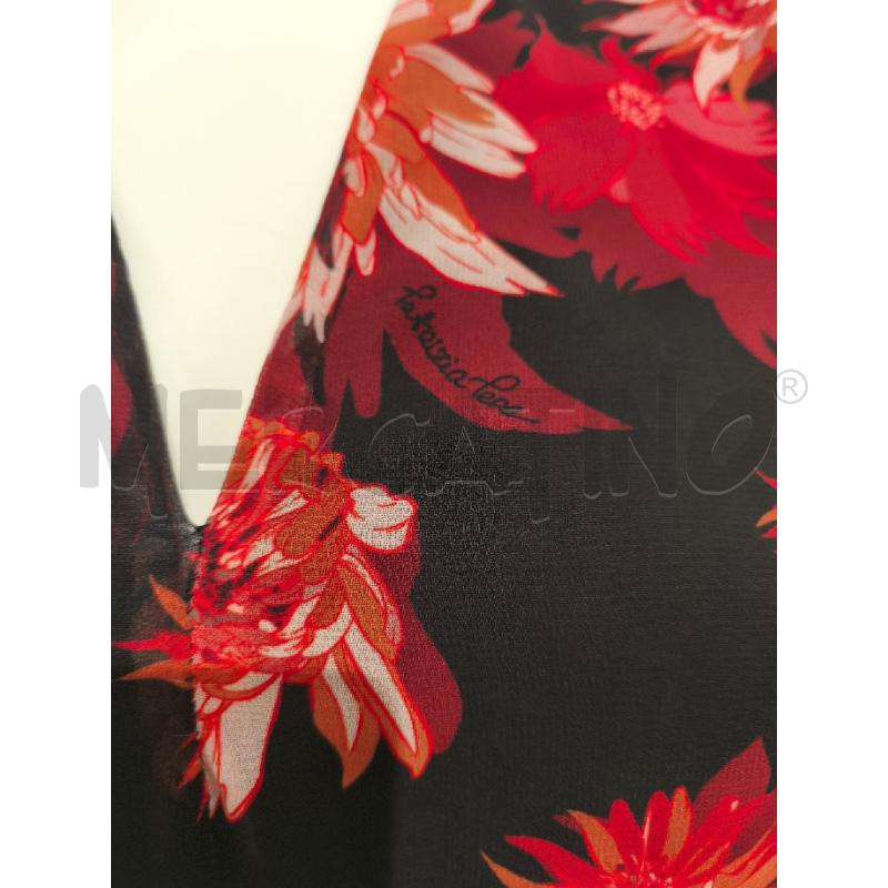 VESTITO DONNA PATRIZIA PEPE NERO FIORI ARANCIONI | Mercatino dell'Usato Campobasso 4