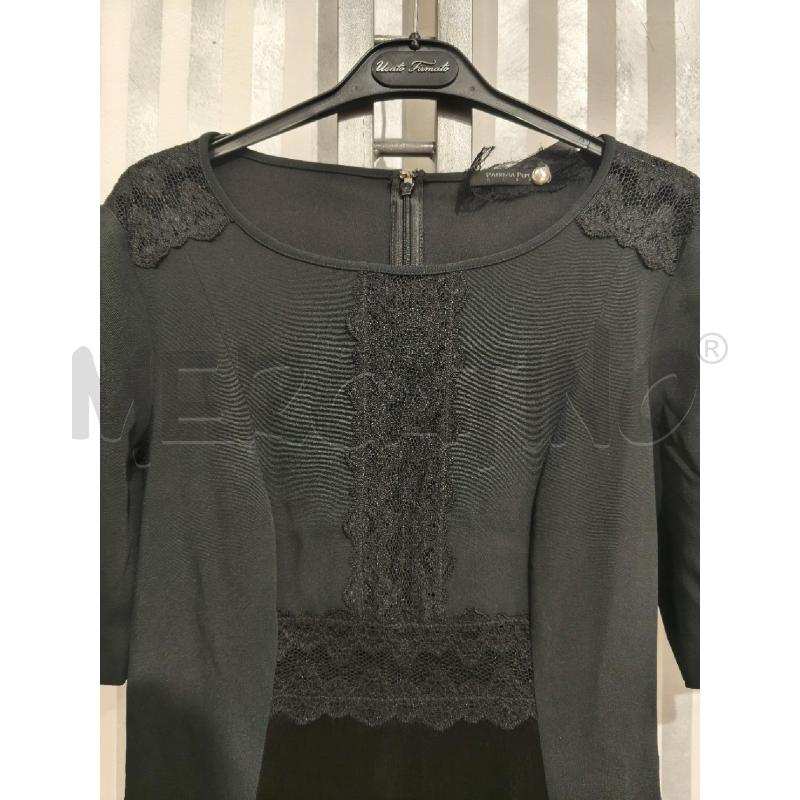 VESTITO DONNA PATRIZIA PEPE NERO STRISCE PIZZO | Mercatino dell'Usato Campobasso 3
