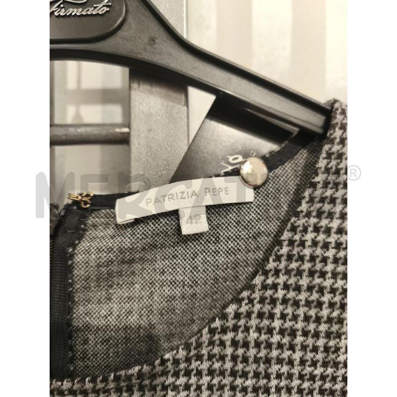 VESTITO DONNA PATRIZIA PEPE PIED DE POULE GRIGIO NERO | Mercatino dell'Usato Campobasso 2