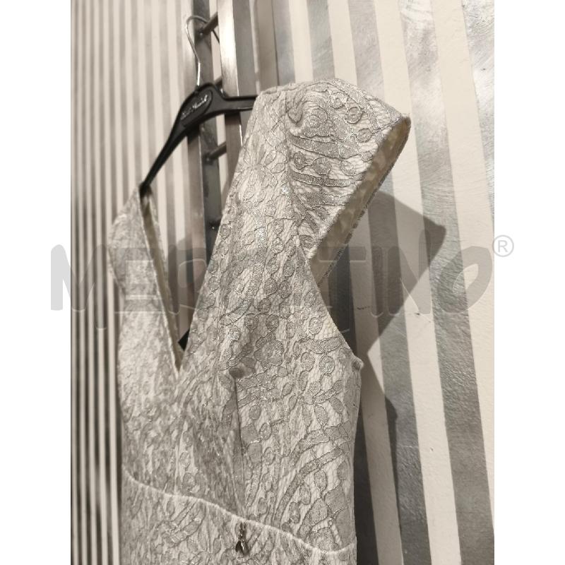 VESTITO DONNA PATRIZIA PEPE PIZZO GRIGIO METALLIZZATO | Mercatino dell'Usato Campobasso 4