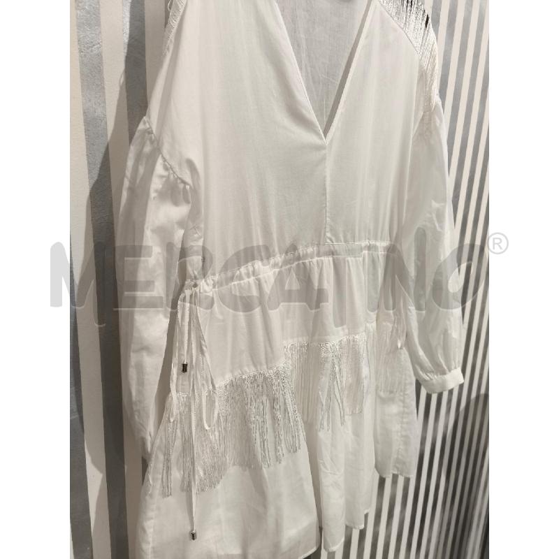 VESTITO DONNA PINKO BIANCO CON LACCI E FRANGE | Mercatino dell'Usato Campobasso 3