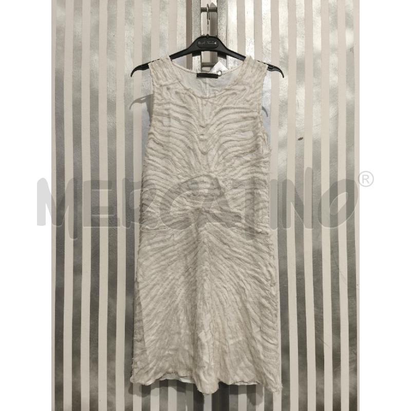 VESTITO DONNA PINKO BIANCO STRISCE SFRANGIATE PANNA | Mercatino dell'Usato Campobasso 1
