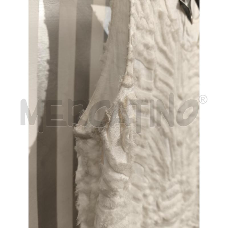 VESTITO DONNA PINKO BIANCO STRISCE SFRANGIATE PANNA | Mercatino dell'Usato Campobasso 4