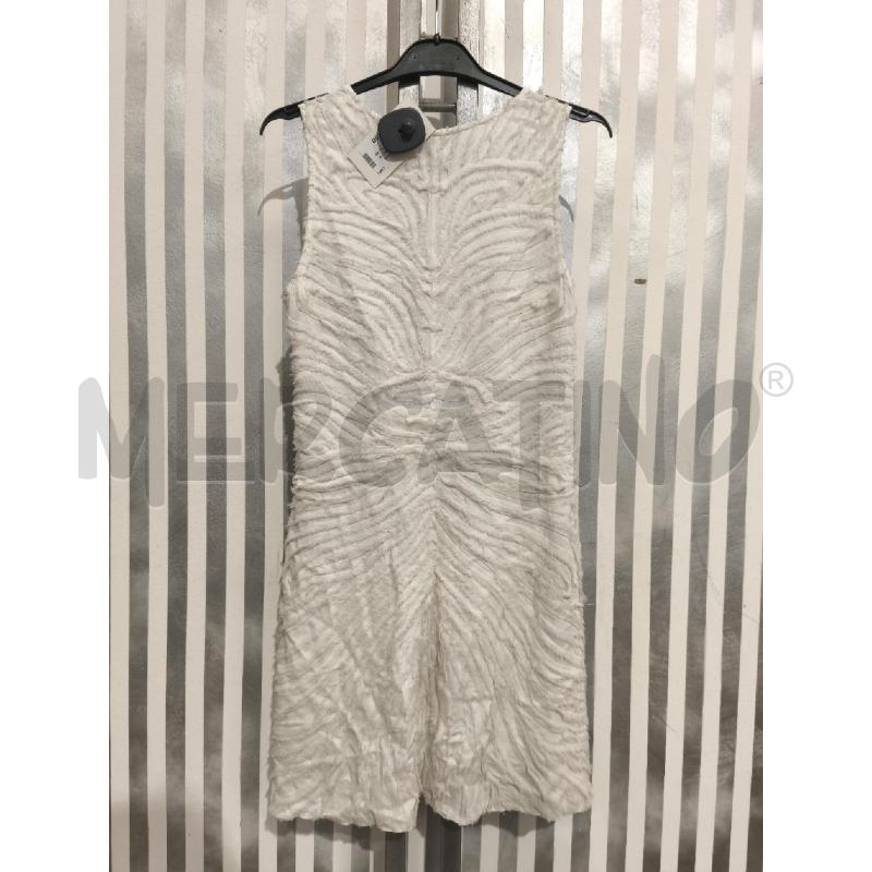 VESTITO DONNA PINKO BIANCO STRISCE SFRANGIATE PANNA | Mercatino dell'Usato Campobasso 5