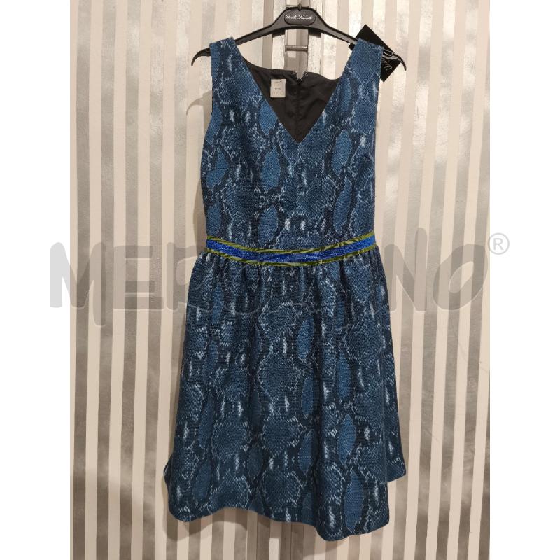VESTITO DONNA PINKO BLU EFFETTO PITONATO FASCIA GLITTERATA | Mercatino dell'Usato Campobasso 1