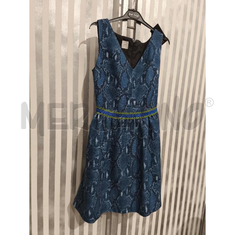 VESTITO DONNA PINKO BLU EFFETTO PITONATO FASCIA GLITTERATA | Mercatino dell'Usato Campobasso 3
