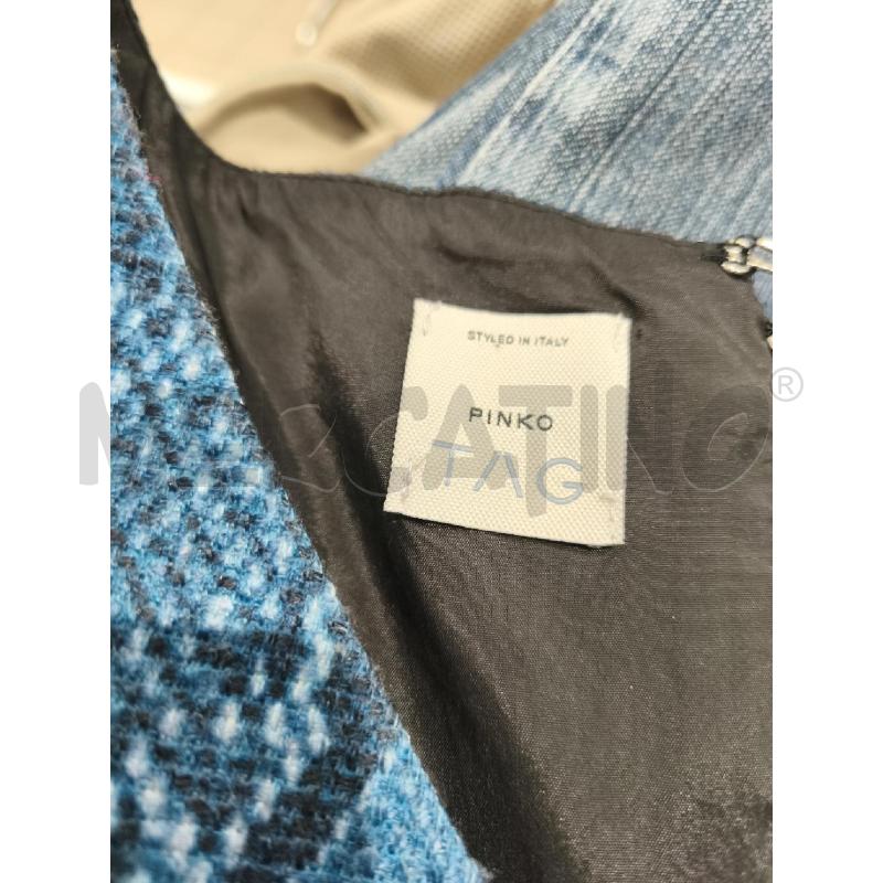 VESTITO DONNA PINKO BLU EFFETTO PITONATO FASCIA GLITTERATA | Mercatino dell'Usato Campobasso 5