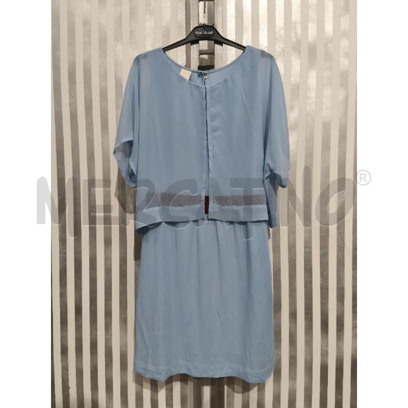VESTITO DONNA PINKO CELESTE FASCIA BORDEAUX | Mercatino dell'Usato Campobasso 1