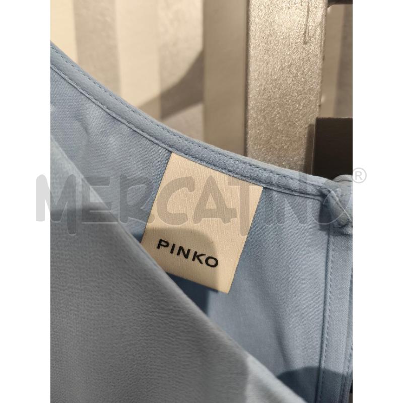 VESTITO DONNA PINKO CELESTE FASCIA BORDEAUX | Mercatino dell'Usato Campobasso 2