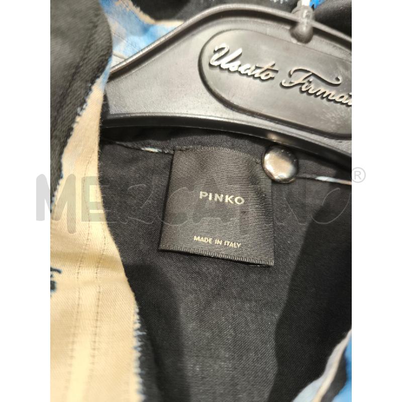 VESTITO DONNA PINKO CHEMISIER RIGHE NERE BEIGE CELESTI | Mercatino dell'Usato Campobasso 5