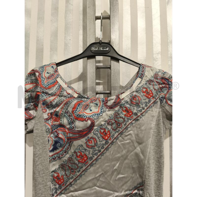 VESTITO DONNA PINKO GRIGIO DAMASC ARANCIO BLU | Mercatino dell'Usato Campobasso 3