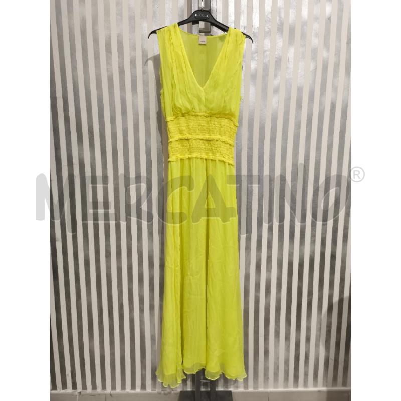 VESTITO DONNA PINKO INCRESPATO GIALLO LUNGO | Mercatino dell'Usato Campobasso 1