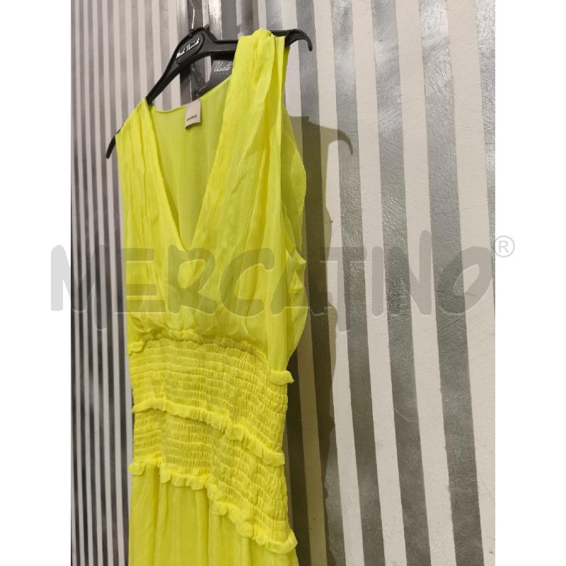 VESTITO DONNA PINKO INCRESPATO GIALLO LUNGO | Mercatino dell'Usato Campobasso 4