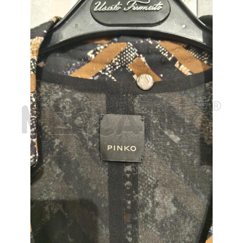 VESTITO DONNA PINKO MARRONE BIANCONERO ZIG ZAG | Mercatino dell'Usato Campobasso 2