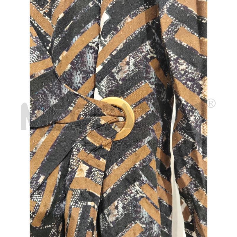 VESTITO DONNA PINKO MARRONE BIANCONERO ZIG ZAG | Mercatino dell'Usato Campobasso 3