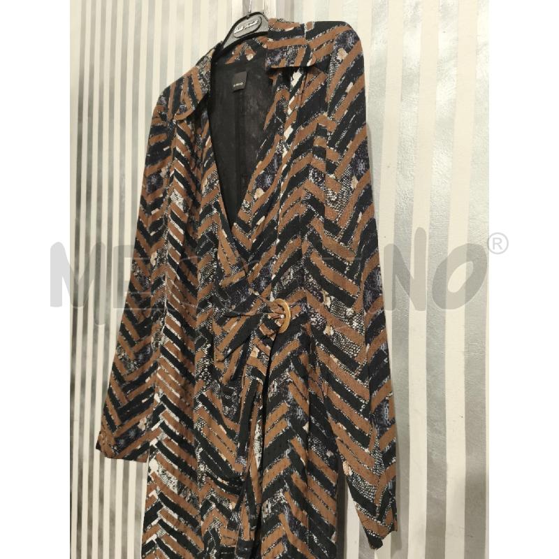 VESTITO DONNA PINKO MARRONE BIANCONERO ZIG ZAG | Mercatino dell'Usato Campobasso 4