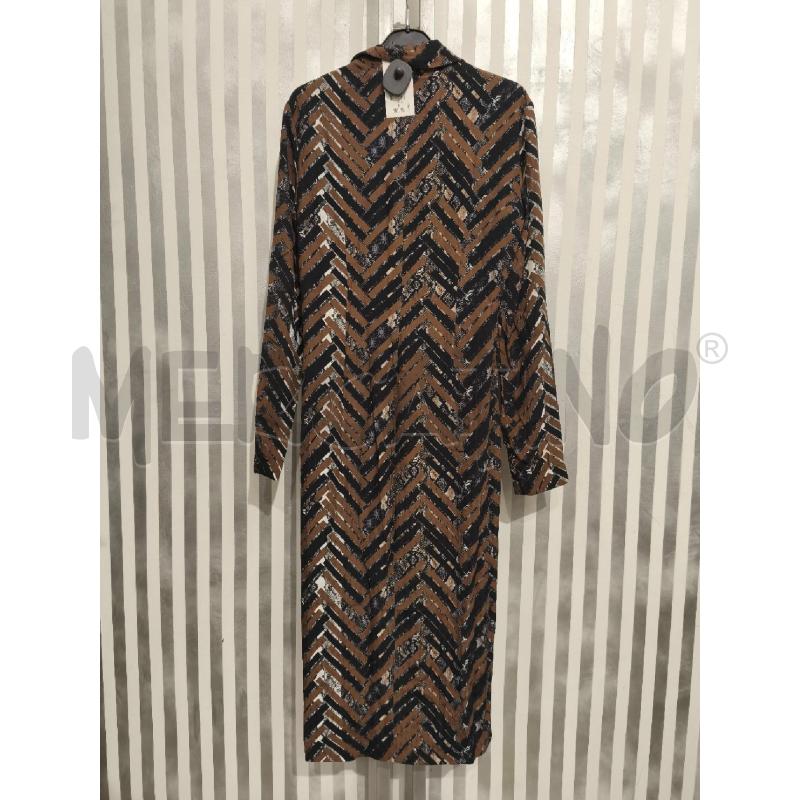 VESTITO DONNA PINKO MARRONE BIANCONERO ZIG ZAG | Mercatino dell'Usato Campobasso 5