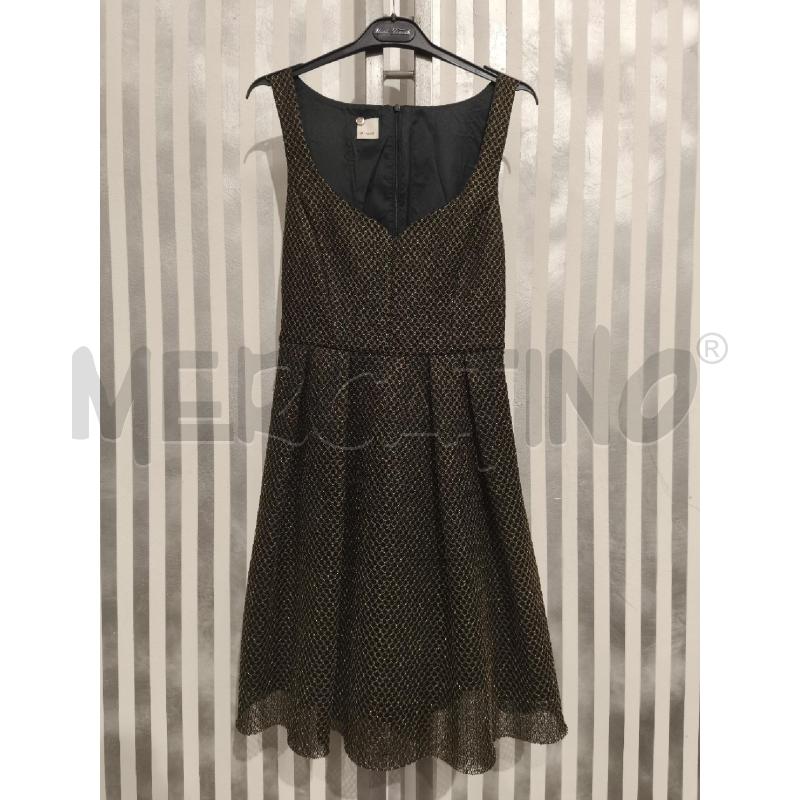 VESTITO DONNA PINKO NERO E DORATO STRUTTURATO | Mercatino dell'Usato Campobasso 1