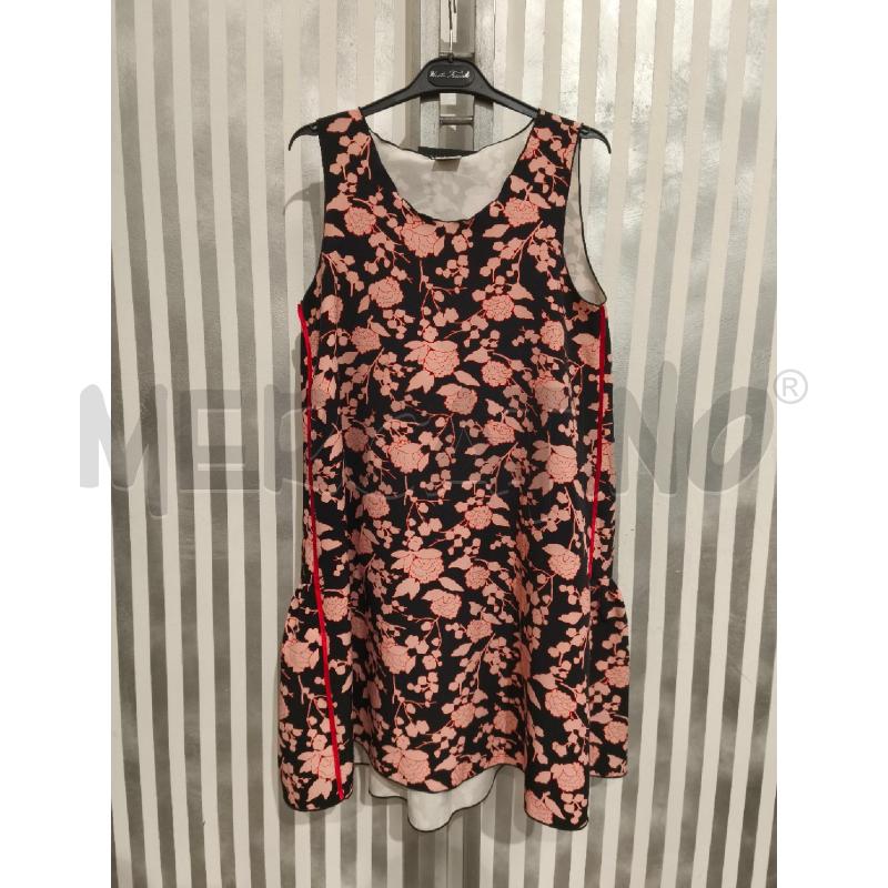VESTITO DONNA PINKO NERO FIORI ALBICOCCA BORDATI ROSSO | Mercatino dell'Usato Campobasso 1