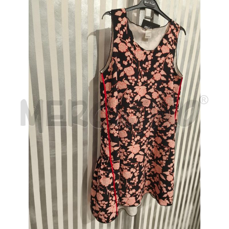 VESTITO DONNA PINKO NERO FIORI ALBICOCCA BORDATI ROSSO | Mercatino dell'Usato Campobasso 3