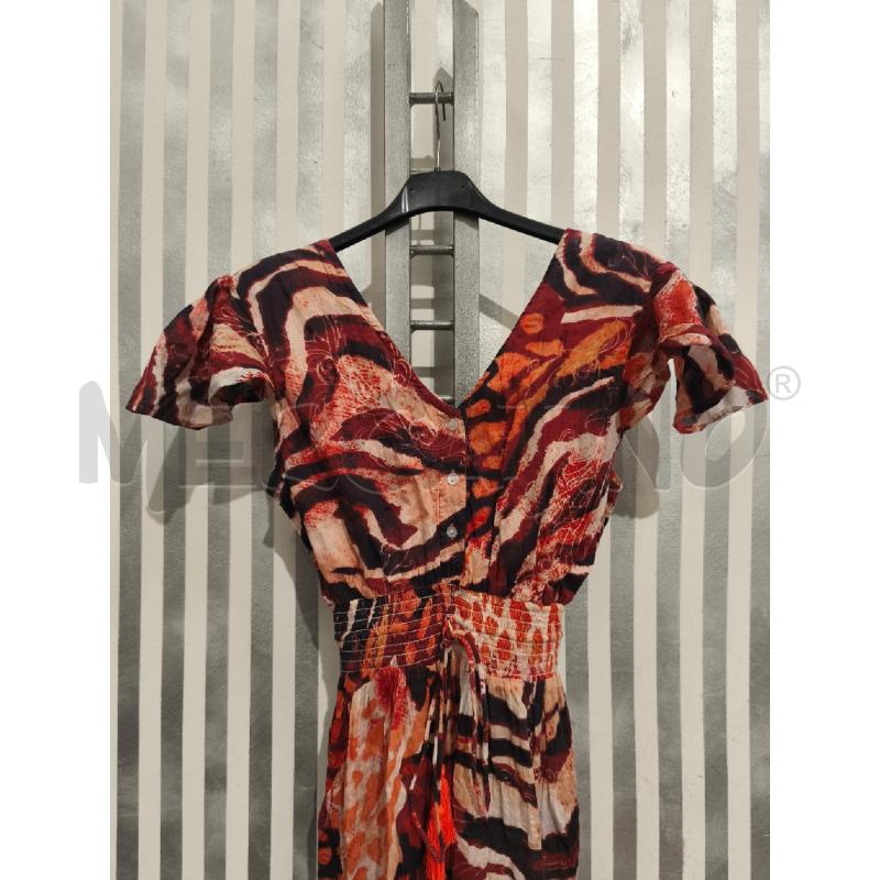 VESTITO DONNA POSITANO ZEBRATO ARANCIO | Mercatino dell'Usato Campobasso 2