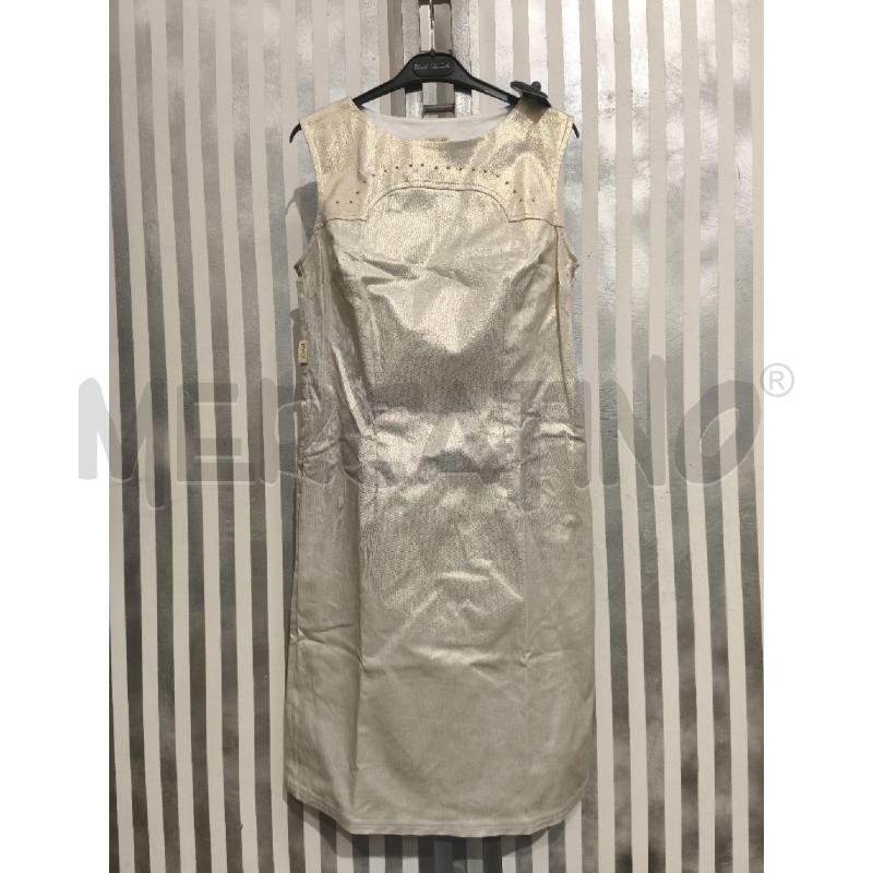 VESTITO DONNA PRIMA CLASSE COLOR CHAMPAGNE METALLIZZATO | Mercatino dell'Usato Campobasso 1